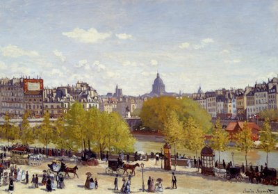 Kade van het Louvre door Claude Monet